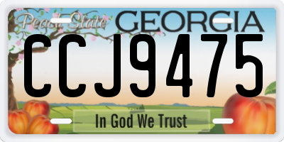 GA license plate CCJ9475