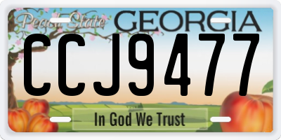 GA license plate CCJ9477