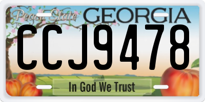 GA license plate CCJ9478