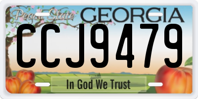 GA license plate CCJ9479