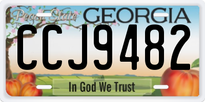 GA license plate CCJ9482