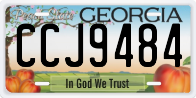 GA license plate CCJ9484