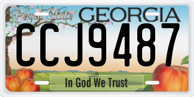 GA license plate CCJ9487