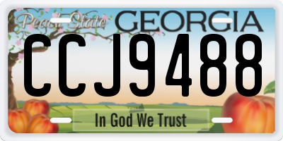 GA license plate CCJ9488