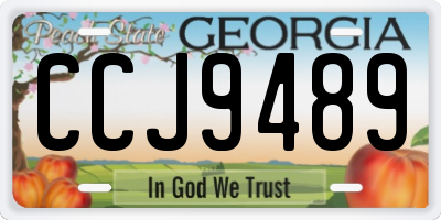 GA license plate CCJ9489