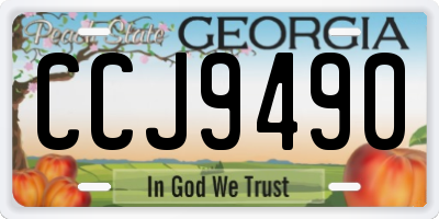GA license plate CCJ9490