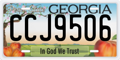 GA license plate CCJ9506