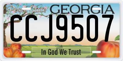 GA license plate CCJ9507