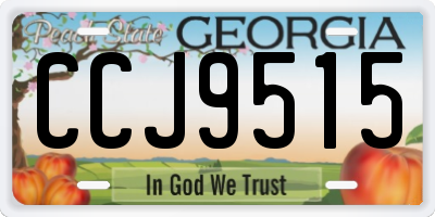 GA license plate CCJ9515