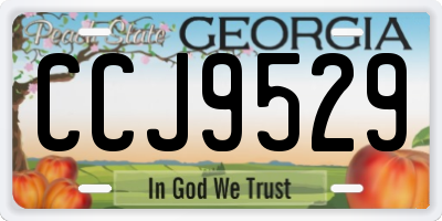 GA license plate CCJ9529
