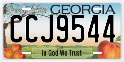 GA license plate CCJ9544