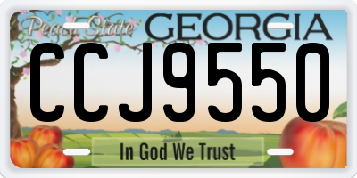 GA license plate CCJ9550