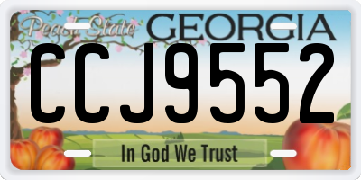 GA license plate CCJ9552