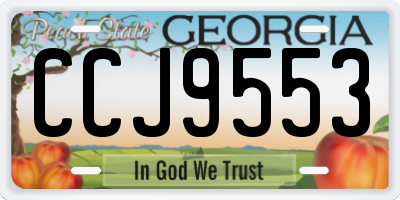 GA license plate CCJ9553