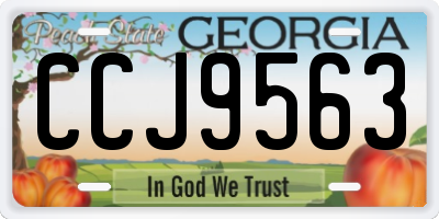 GA license plate CCJ9563
