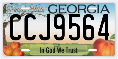 GA license plate CCJ9564