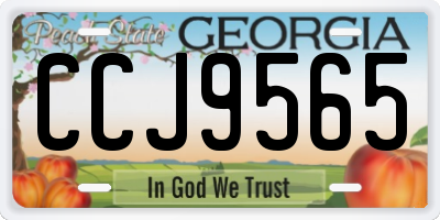 GA license plate CCJ9565