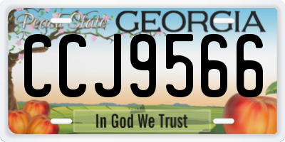 GA license plate CCJ9566