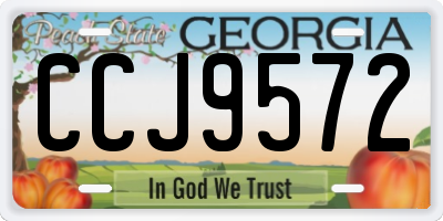 GA license plate CCJ9572