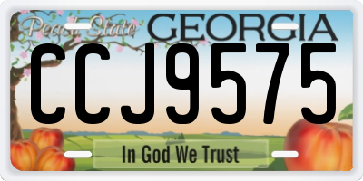 GA license plate CCJ9575