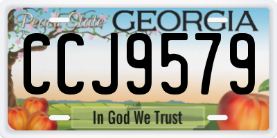 GA license plate CCJ9579