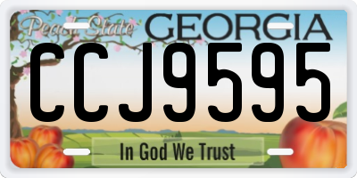 GA license plate CCJ9595