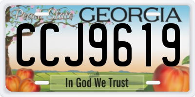 GA license plate CCJ9619
