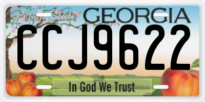 GA license plate CCJ9622