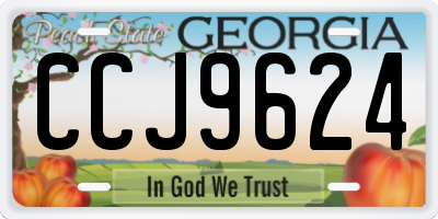GA license plate CCJ9624
