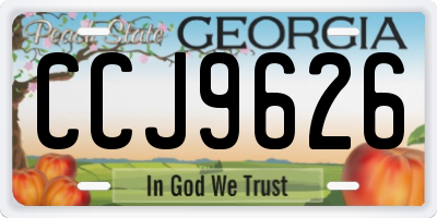 GA license plate CCJ9626