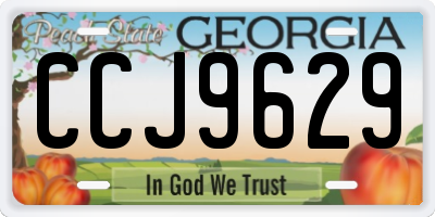 GA license plate CCJ9629