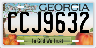 GA license plate CCJ9632
