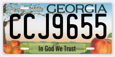 GA license plate CCJ9655