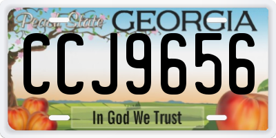 GA license plate CCJ9656