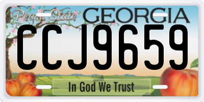 GA license plate CCJ9659