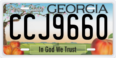 GA license plate CCJ9660