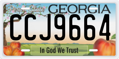 GA license plate CCJ9664