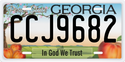 GA license plate CCJ9682
