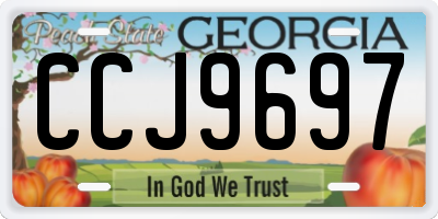 GA license plate CCJ9697