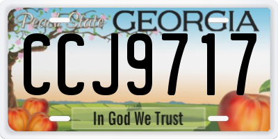 GA license plate CCJ9717