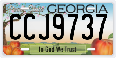 GA license plate CCJ9737