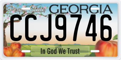 GA license plate CCJ9746