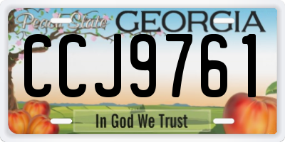 GA license plate CCJ9761