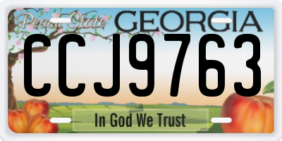 GA license plate CCJ9763