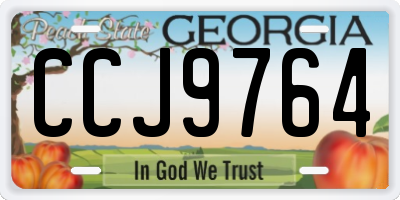 GA license plate CCJ9764
