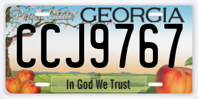 GA license plate CCJ9767