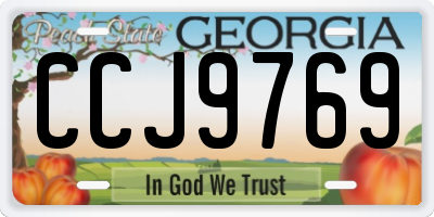 GA license plate CCJ9769