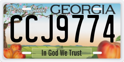 GA license plate CCJ9774