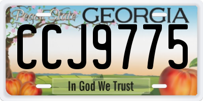 GA license plate CCJ9775