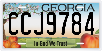 GA license plate CCJ9784